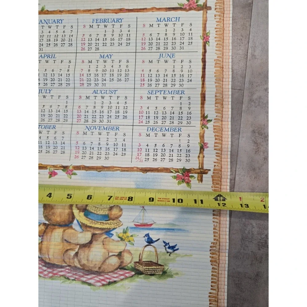 Vintage Scroll Calendar 1995/96 Bears 